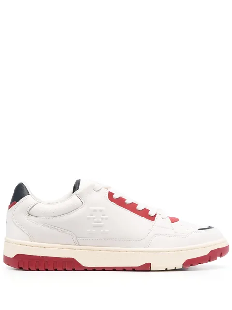 embossed-monogram low-top sneakers