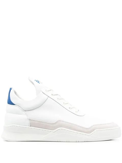 low-top leather sneakers