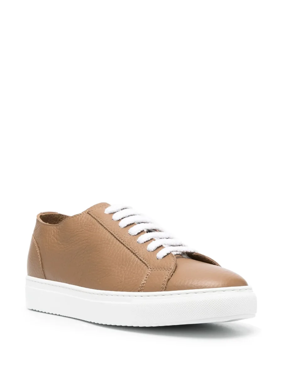 low-top leather sneakers 4