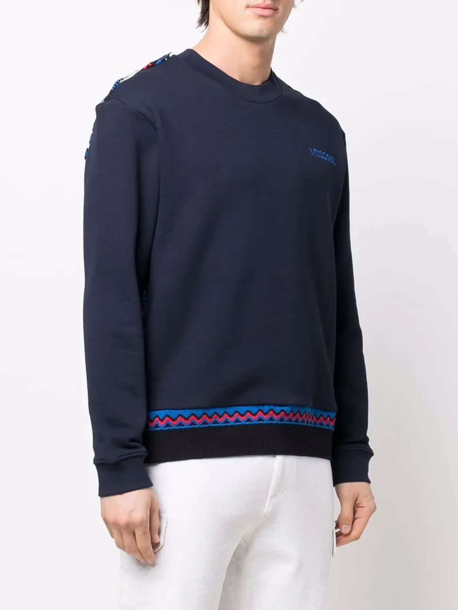 zig-zag detail logo sweatshirt 8