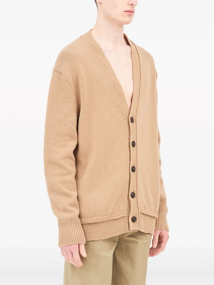 V-neck elbow-patch cardigan 5