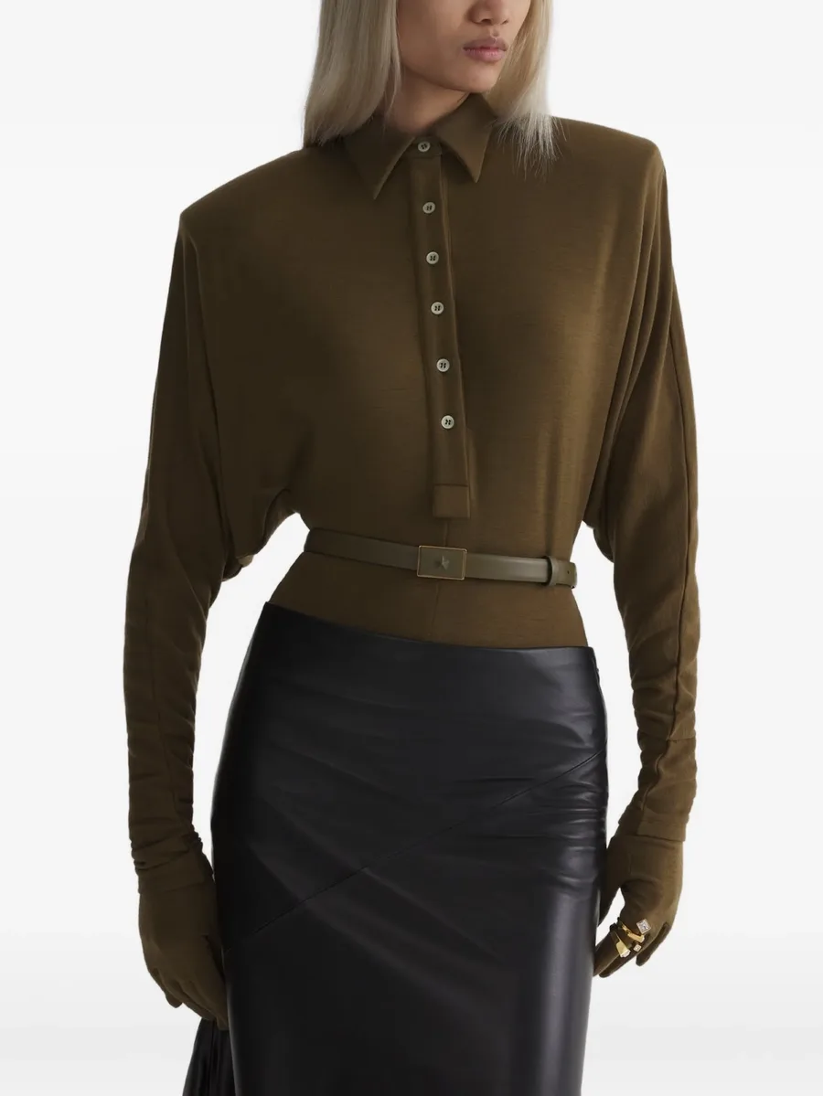 bat-sleeve polo bodysuit 2