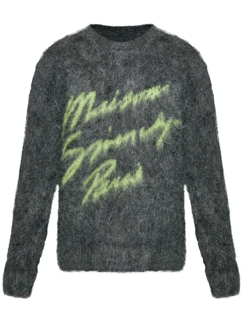 logo-jacquard sweater
