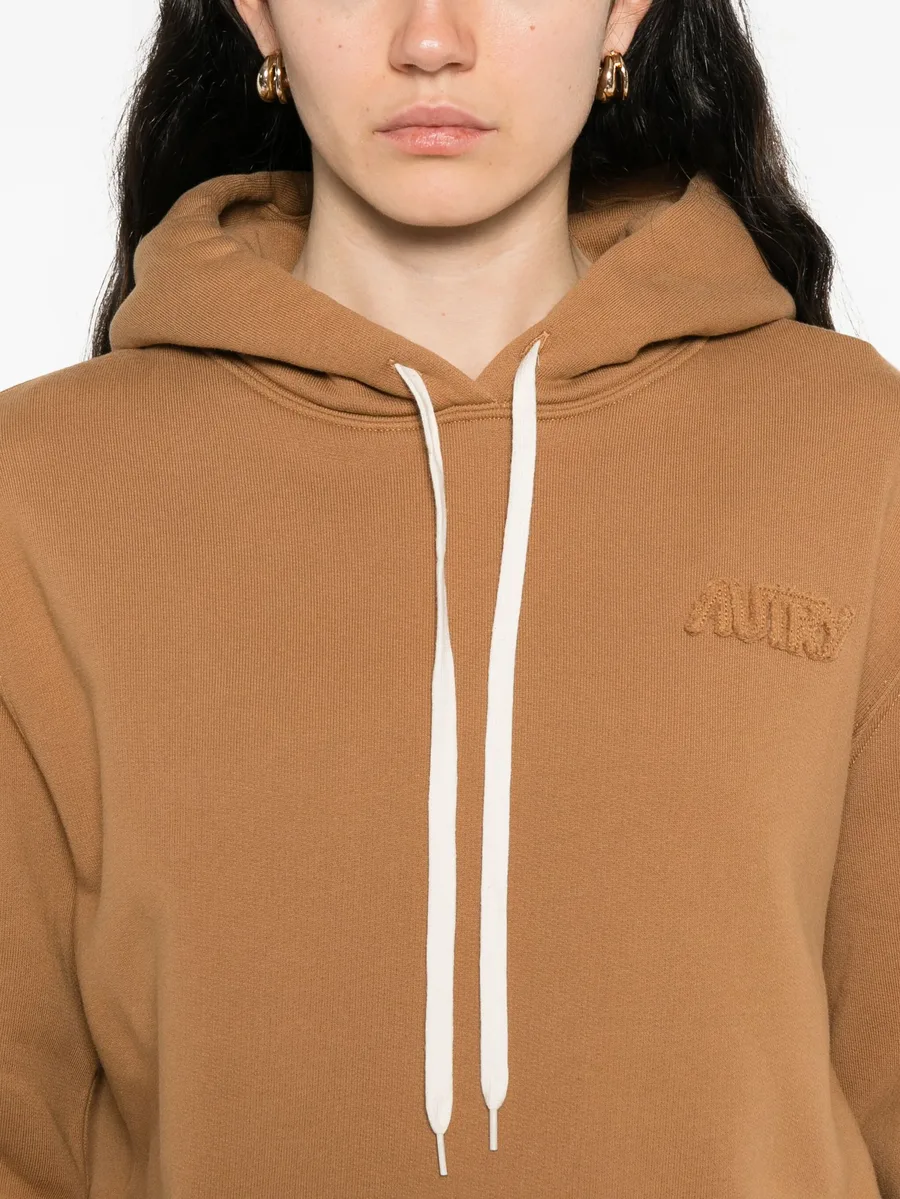 logo-embroidered hoodie 9
