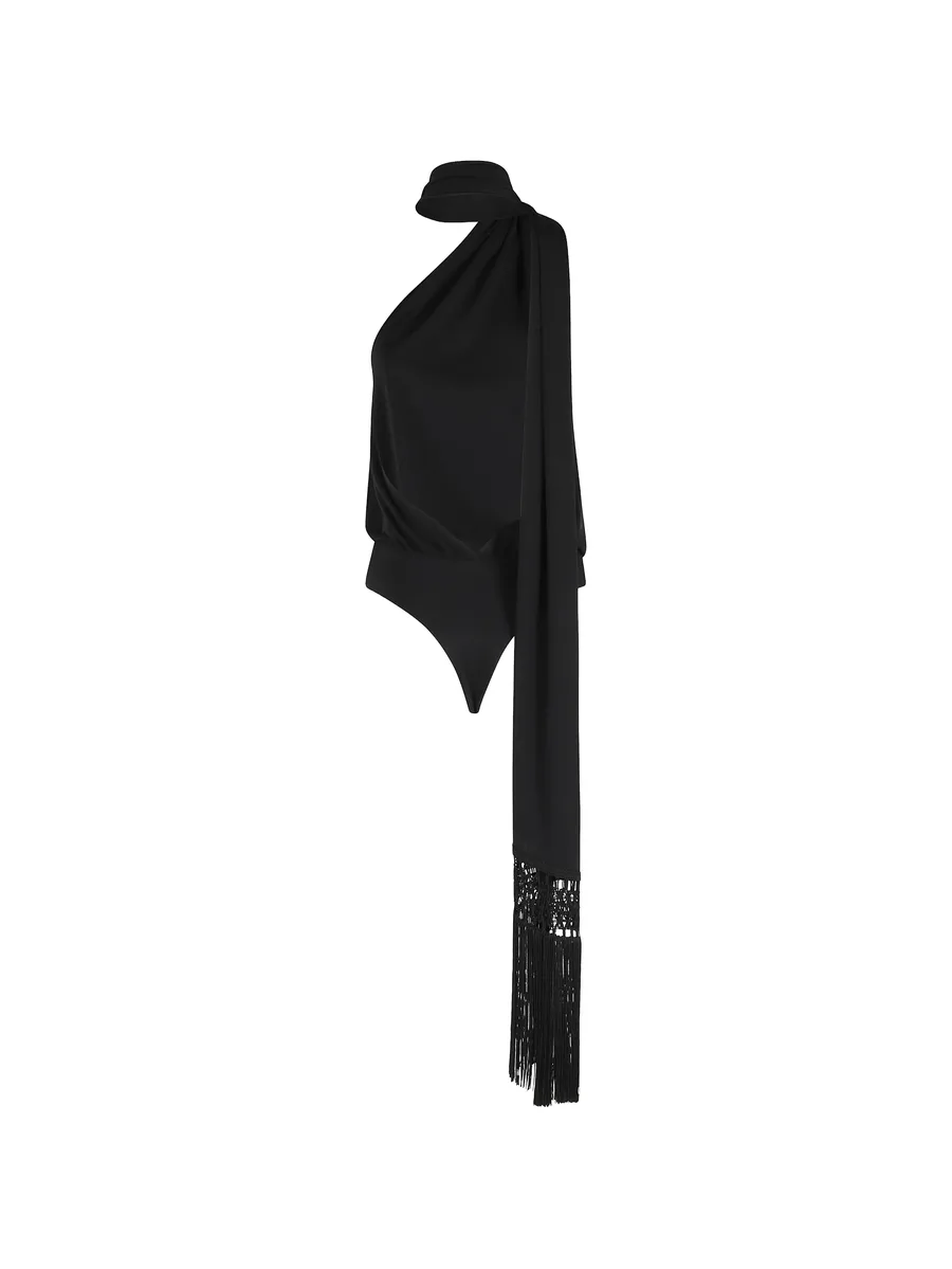 one-shoulder fringed blouse 4