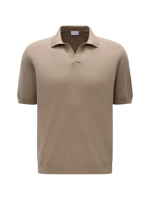 Johnny crepe knit polo shirt