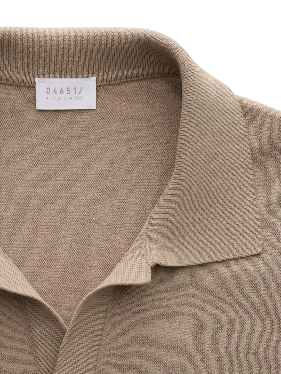 Johnny crepe knit polo shirt 8