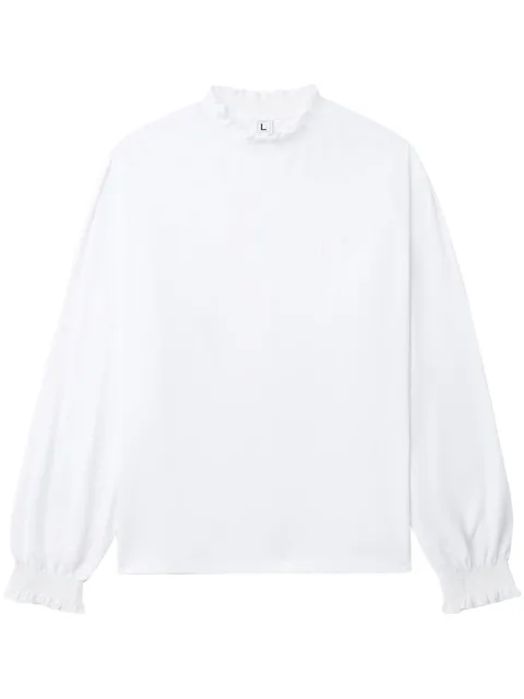 ruffled cotton sweatshirt