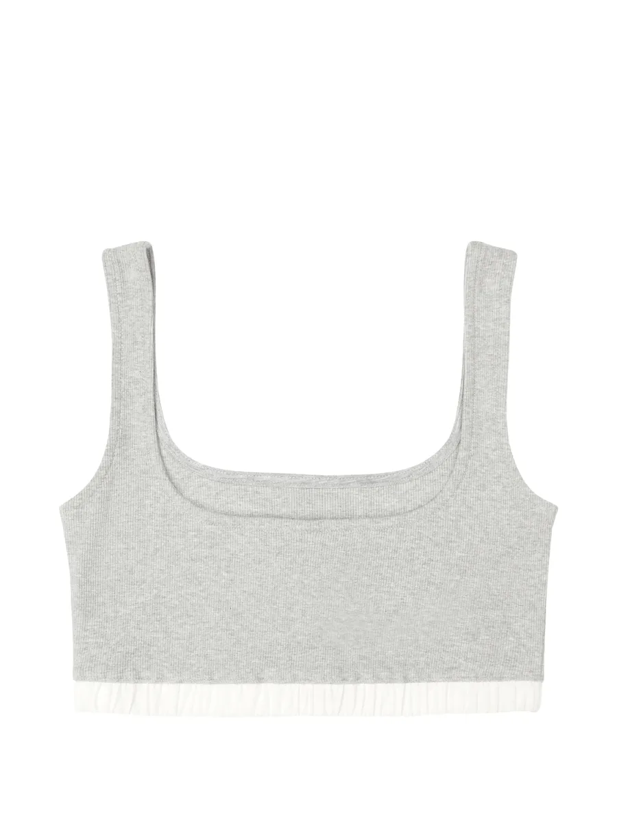 ribbed button-detail bra 4