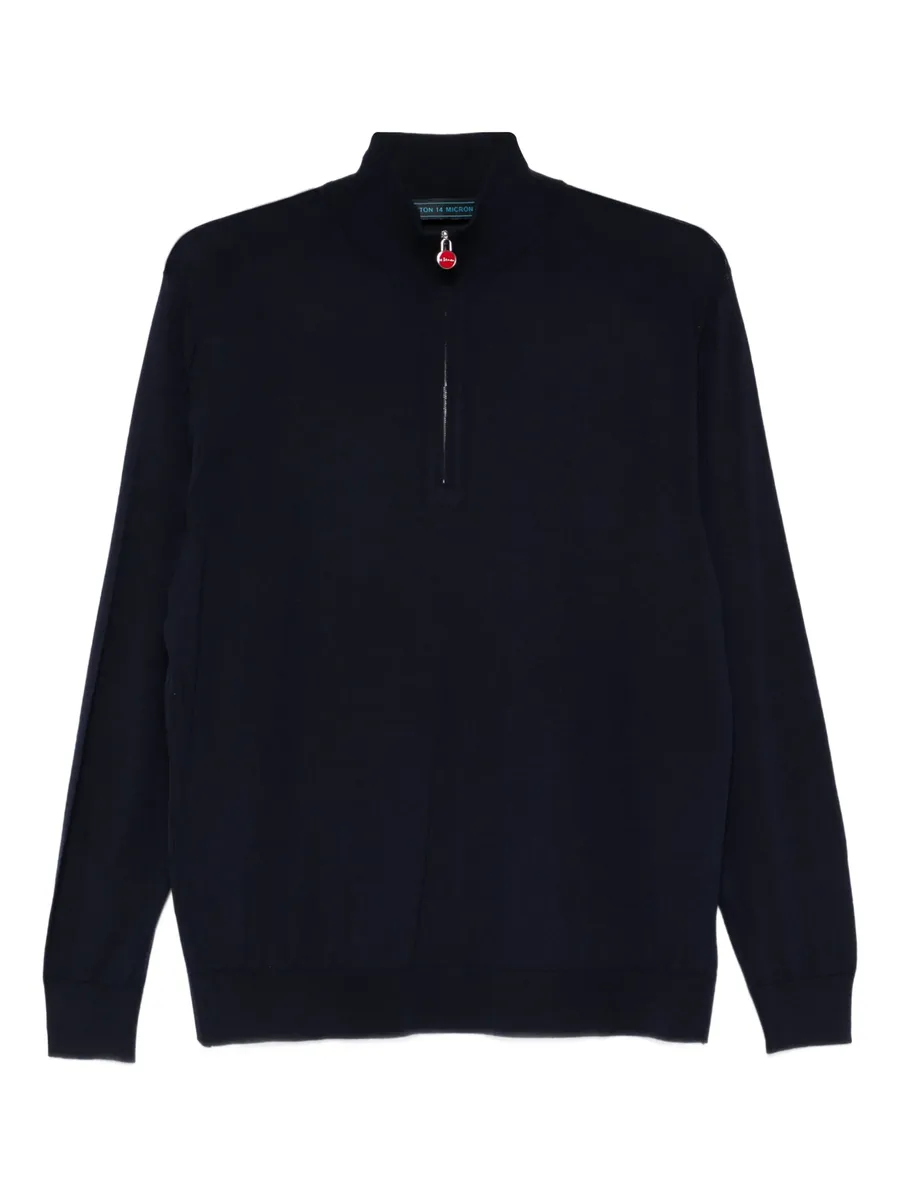 zip-up mock-neck sweater 2