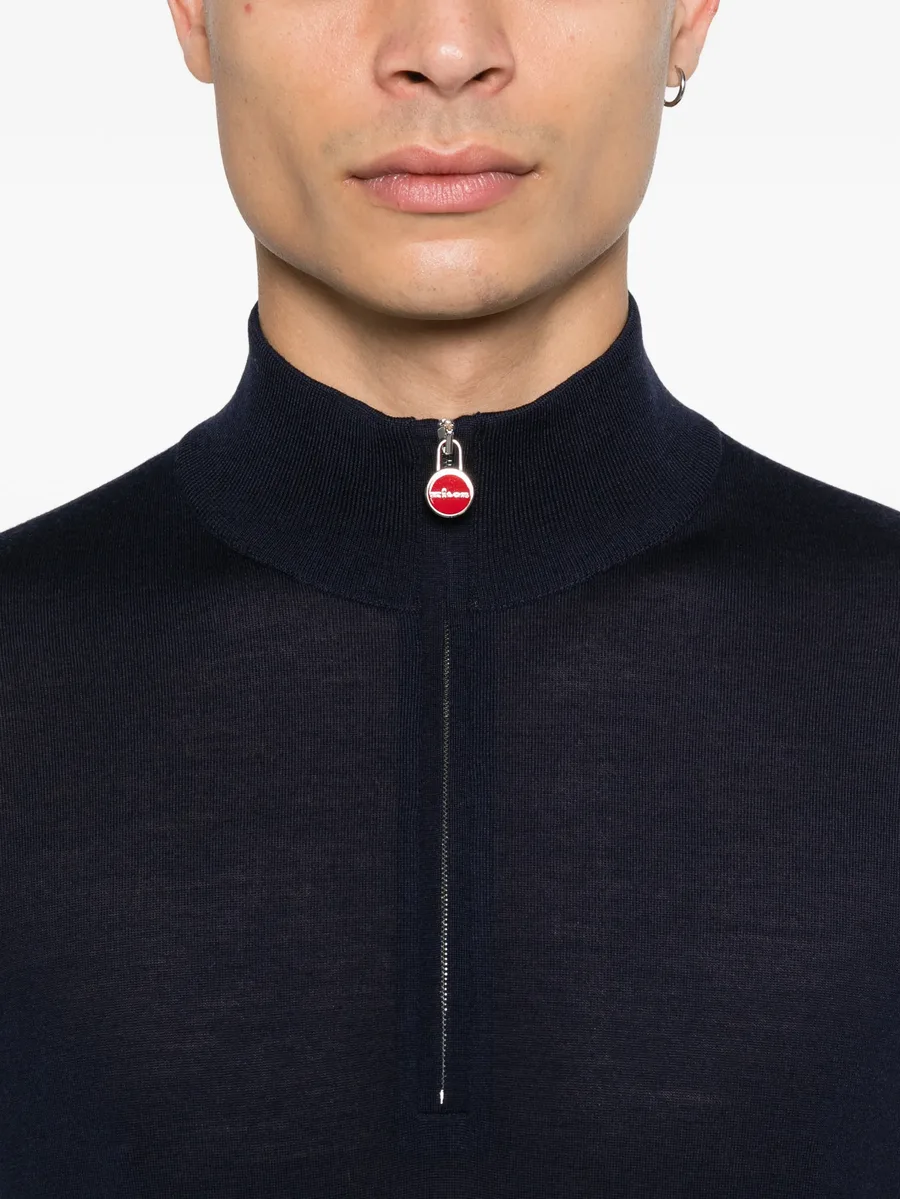 zip-up mock-neck sweater 10