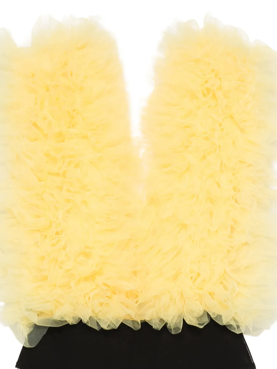 ruffled tulle-panel bodysuit 6