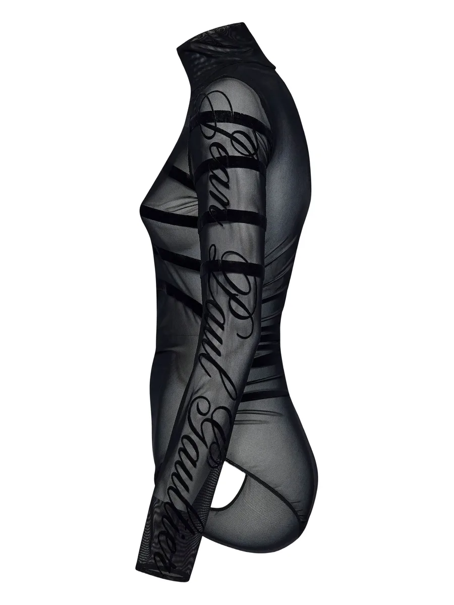 striped mesh bodysuit 6