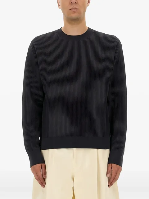 ribbed crewneck sweater