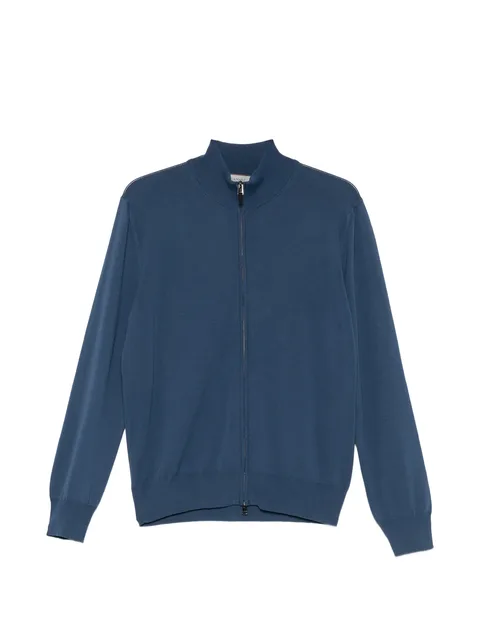 zip-up cardigan