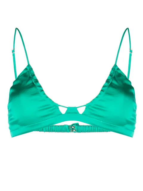 triangle-cup satin bra