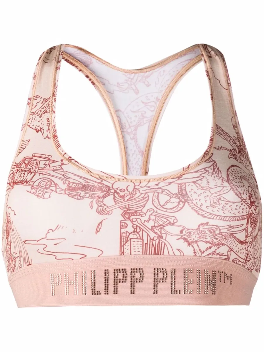 logo-underband skeleton-print bra 2