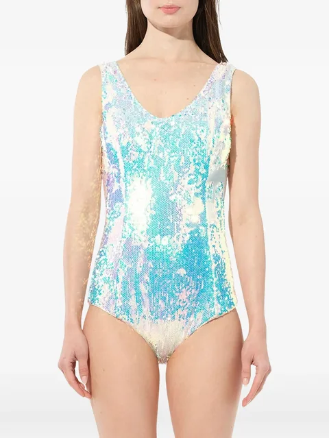 Bretelles sequin-embellished bodysuit