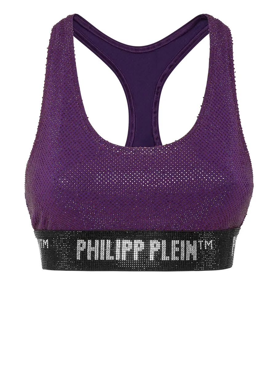 rhinestone-embellished racerback bra 2