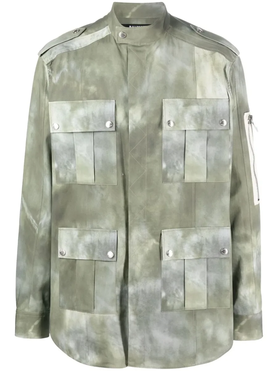 faded-effect military jacket 2