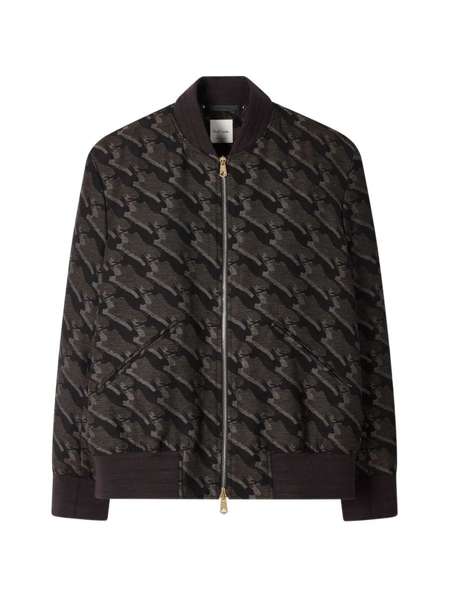 rabbit-patterned zip bomber jacket 2