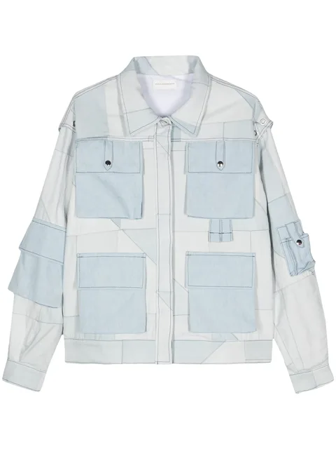 panelled denim jacket