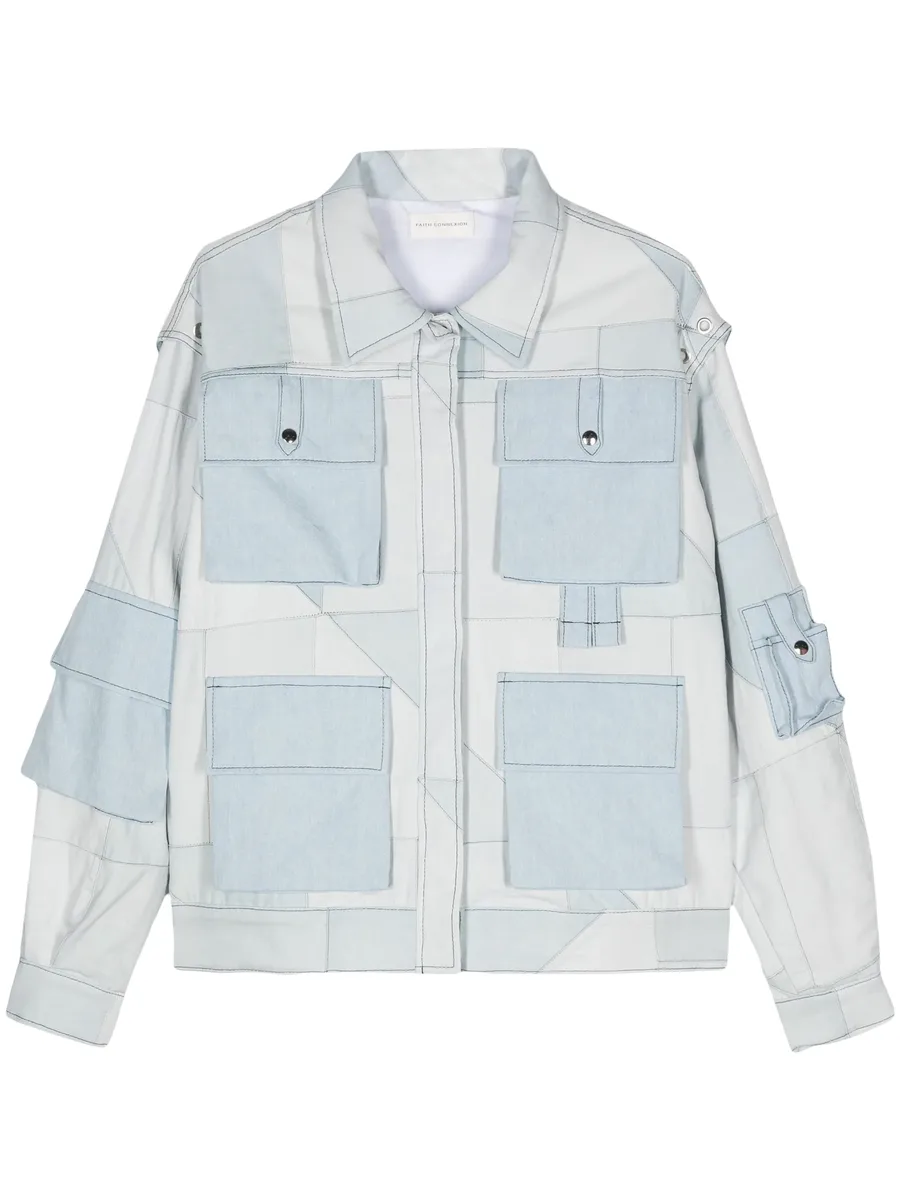 panelled denim jacket 2