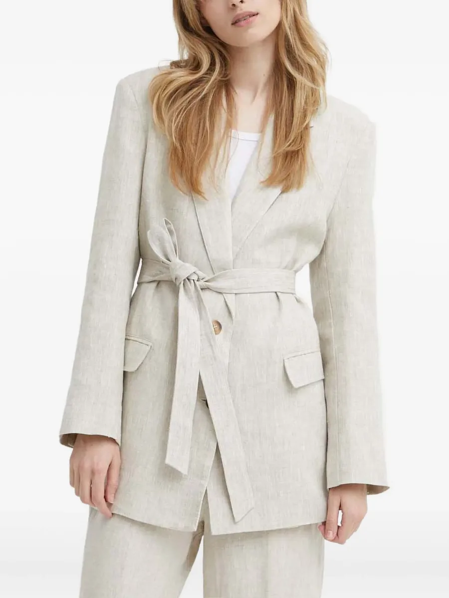 belted linen blazer 2
