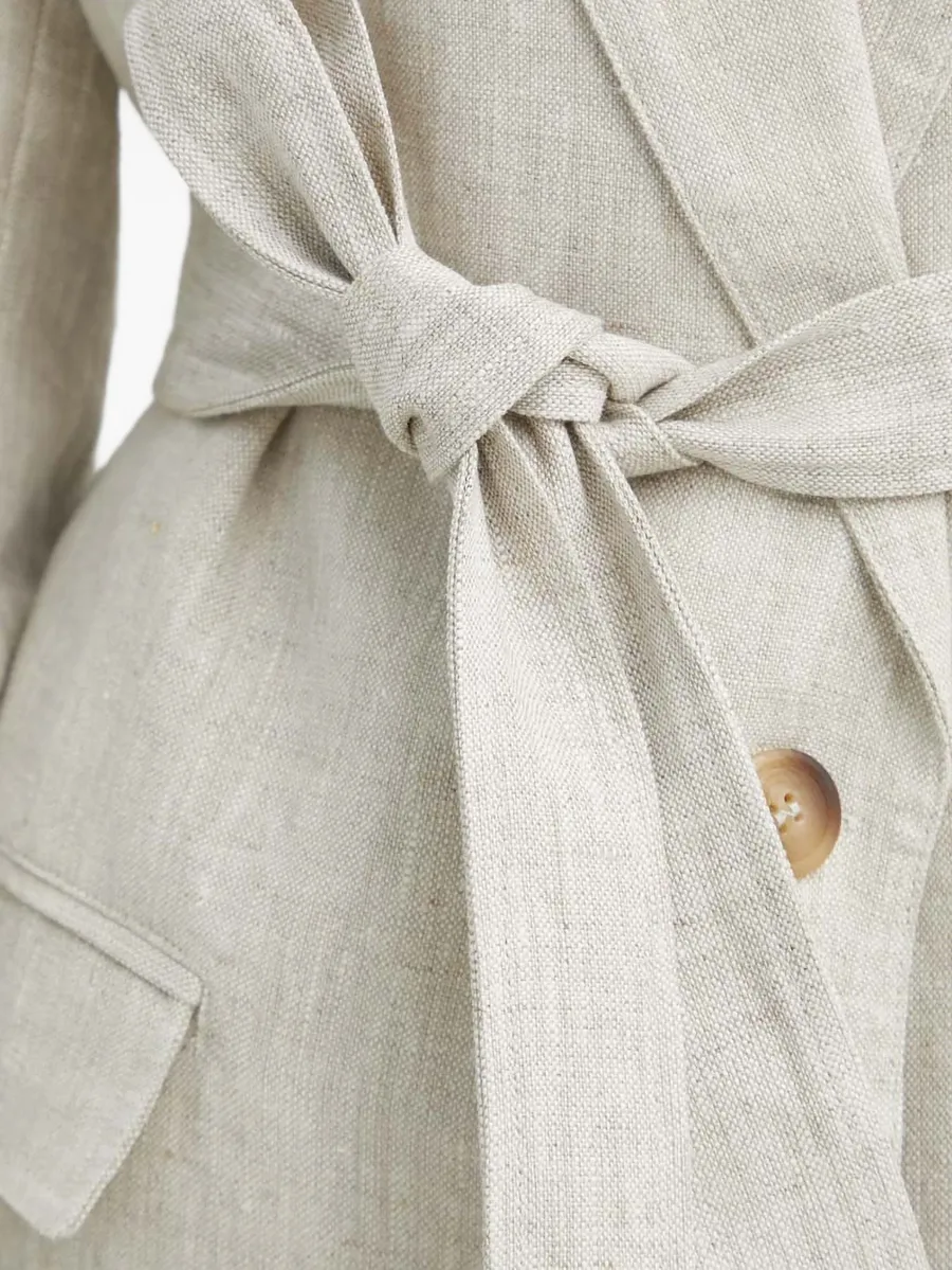 belted linen blazer 8