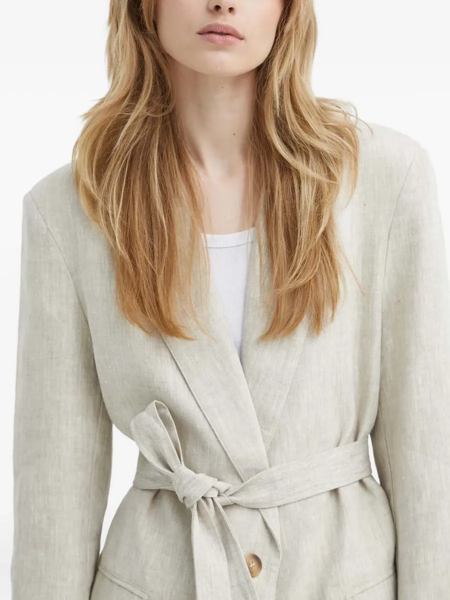 belted linen blazer 10