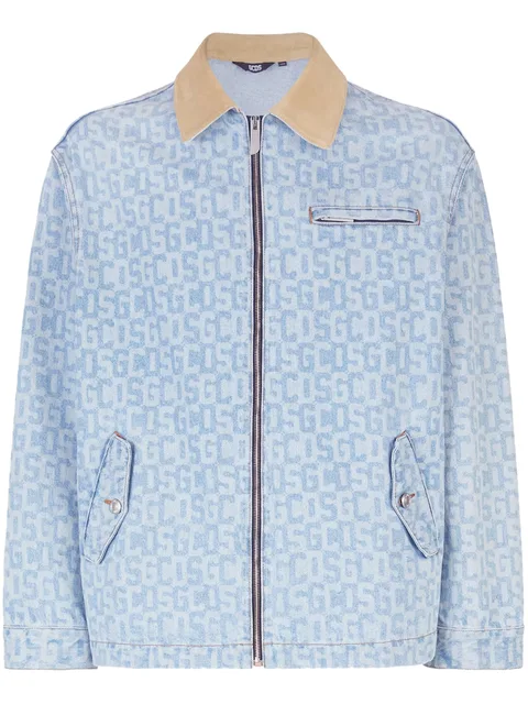 monogram denim Harrington jacket