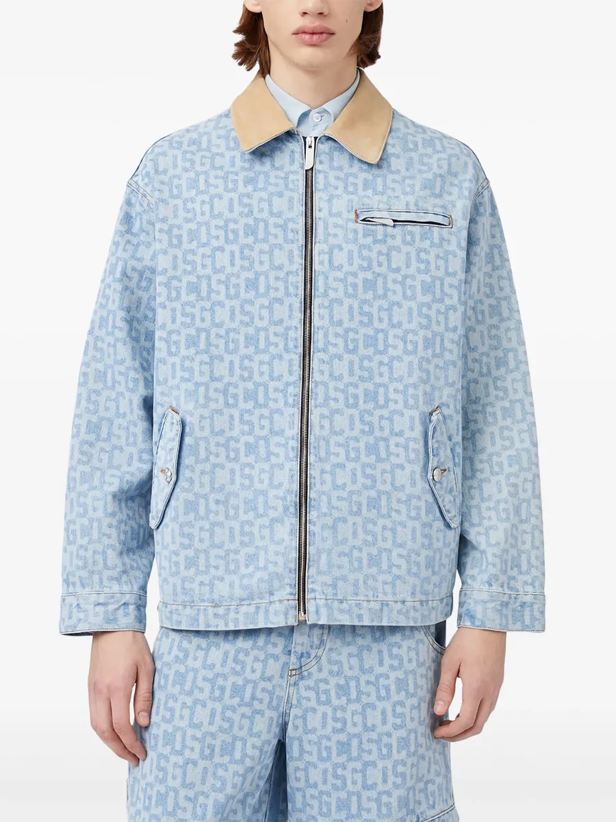 monogram denim Harrington jacket 6