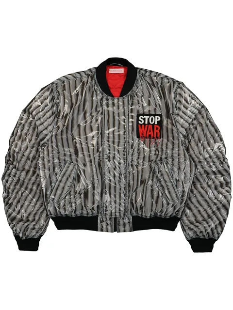 logo-patch bomber jacket