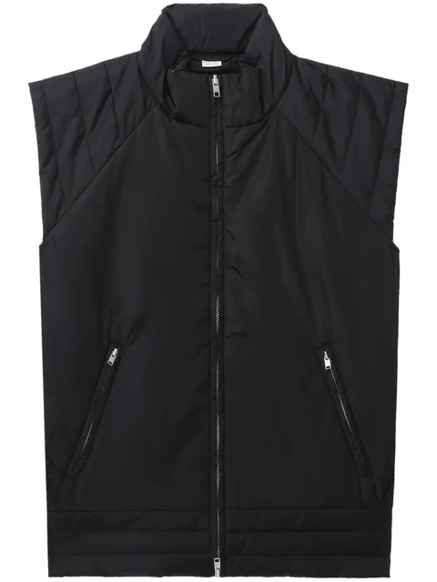 cap-sleeved zipped gilet