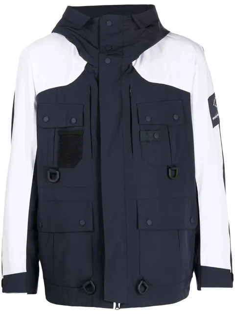 multiple pockets hooded jacket