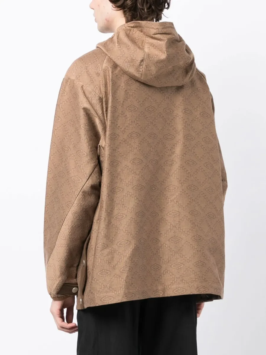 geometric pattern half-zipped jacket 8