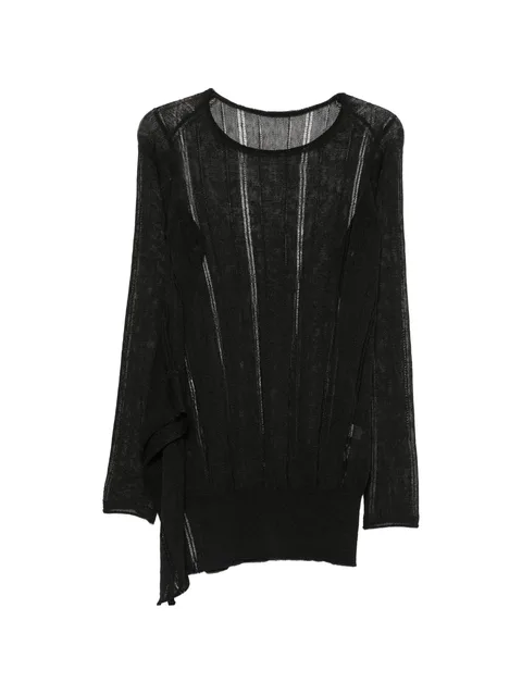 asymmetric-hem sweater
