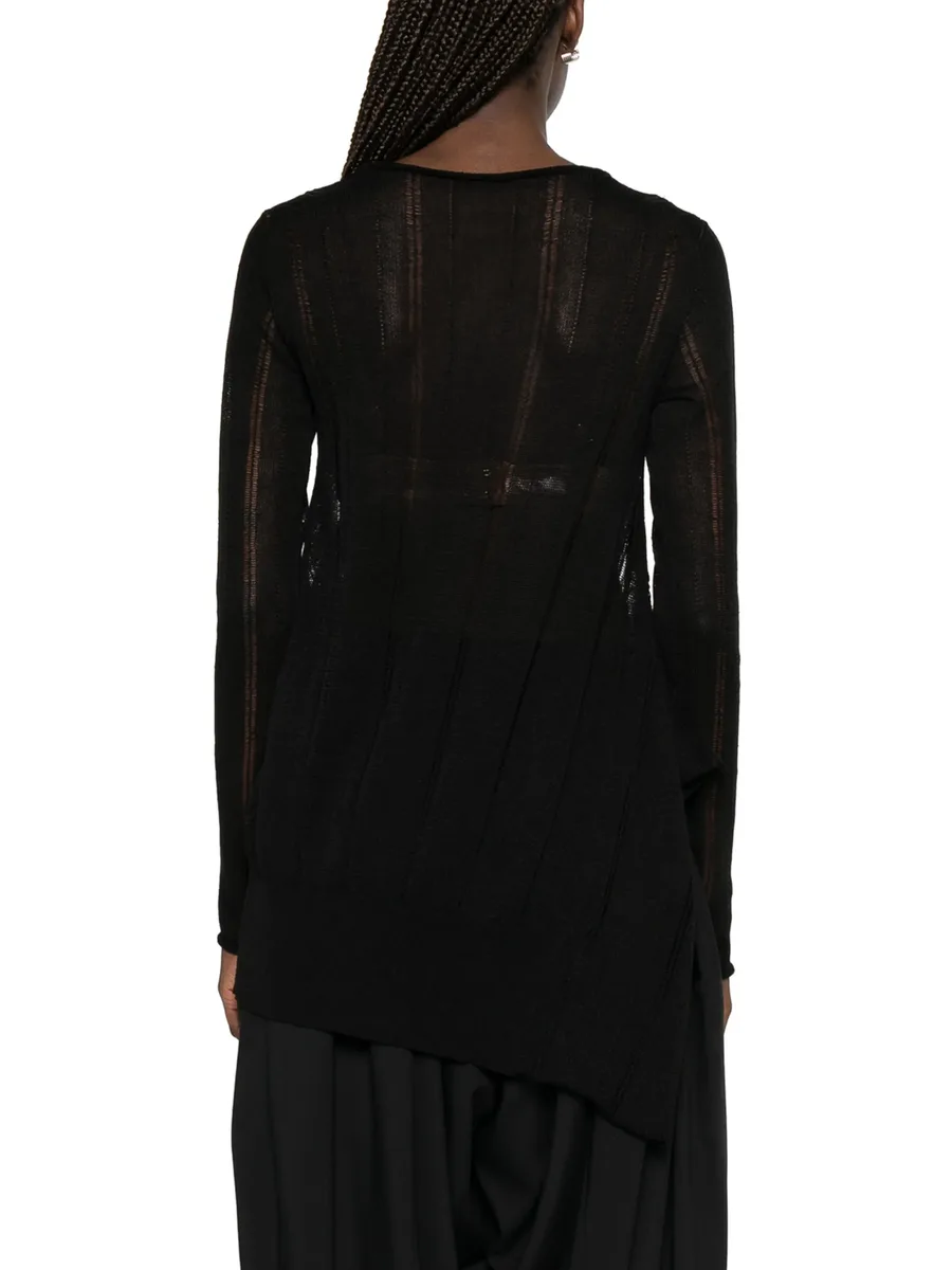 asymmetric-hem sweater 8