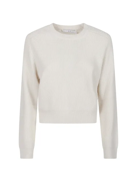 ribbed crew-neck sweater