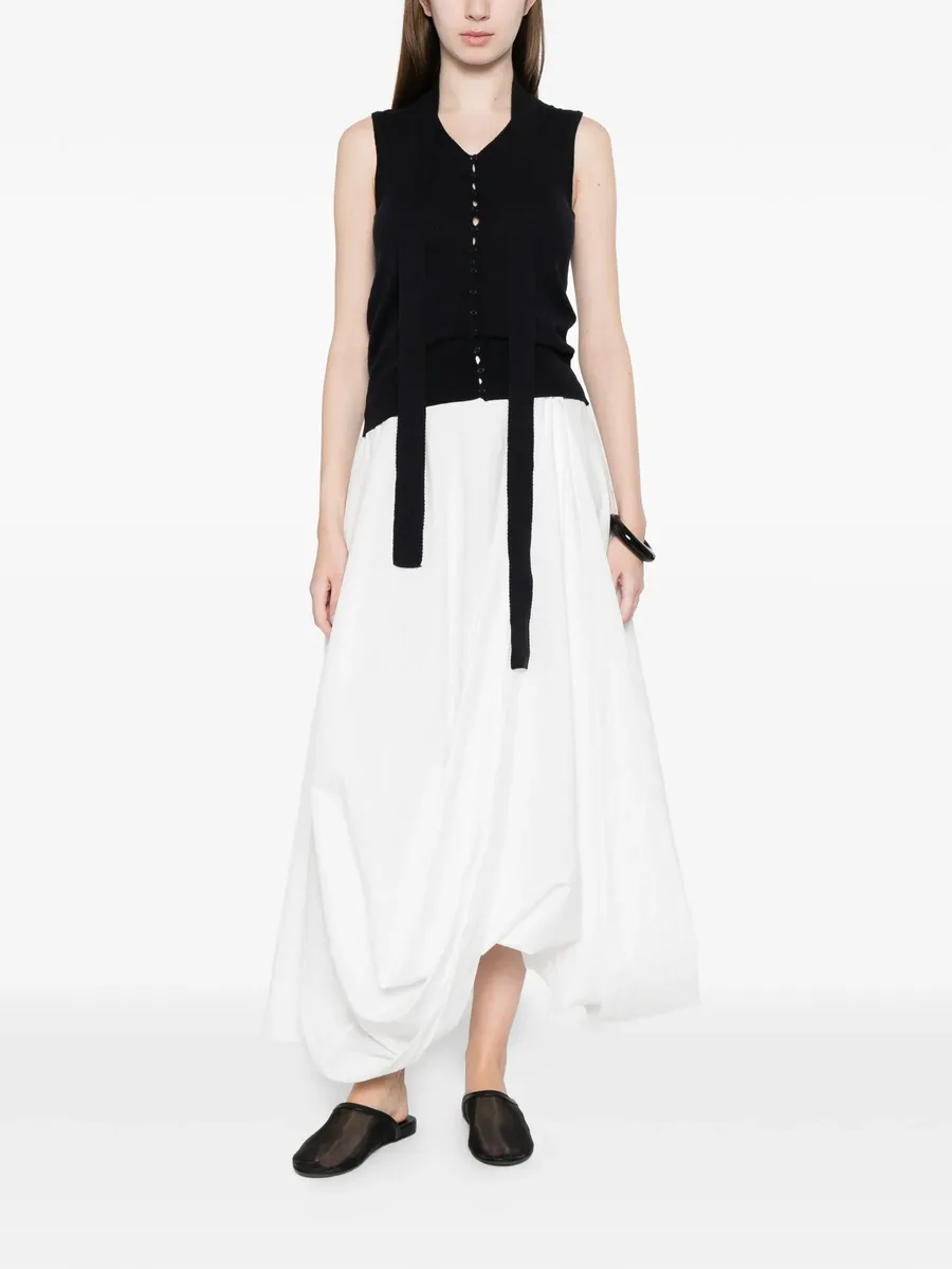 V-neck tie knit vest 3
