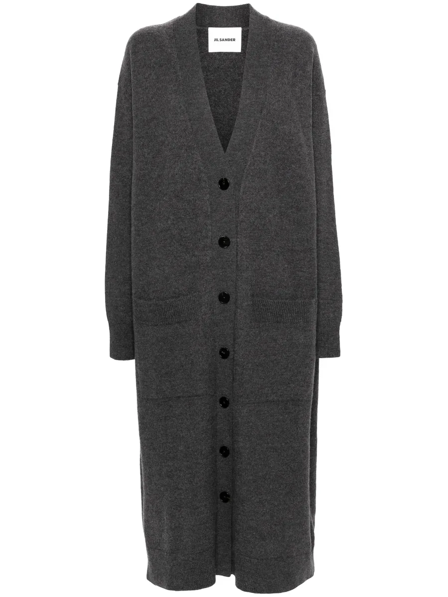 V-neck wool cardigan 1
