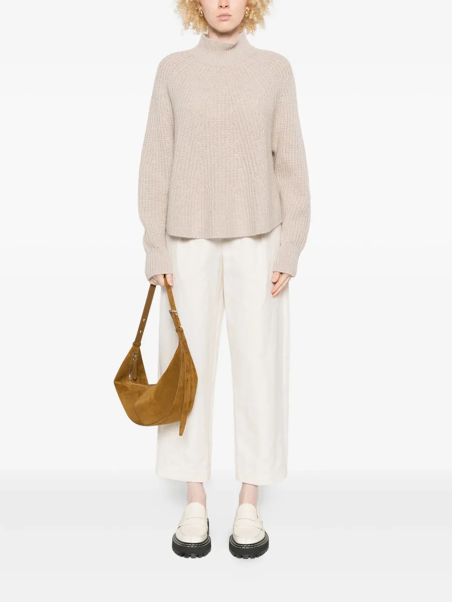high-neck ribbed-knit sweater 4