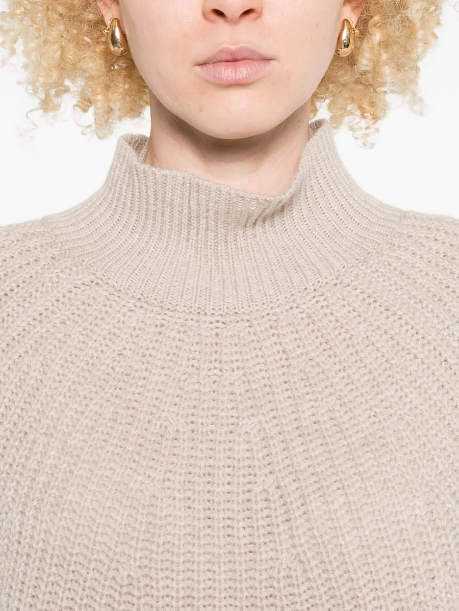 high-neck ribbed-knit sweater 10