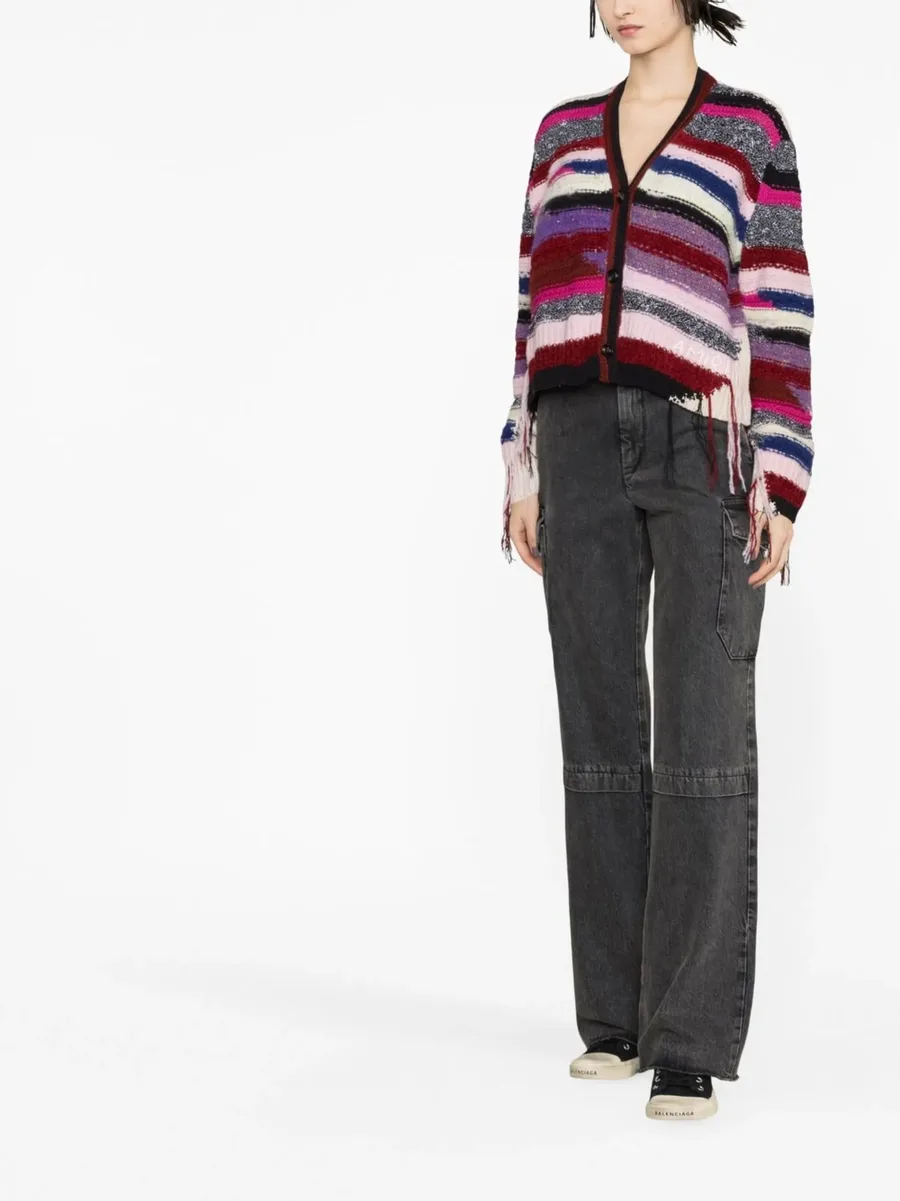 striped fringed cardigan 3