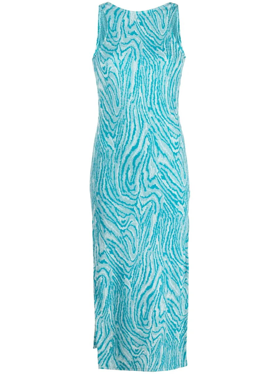 sleeveless knitted midi dress 1