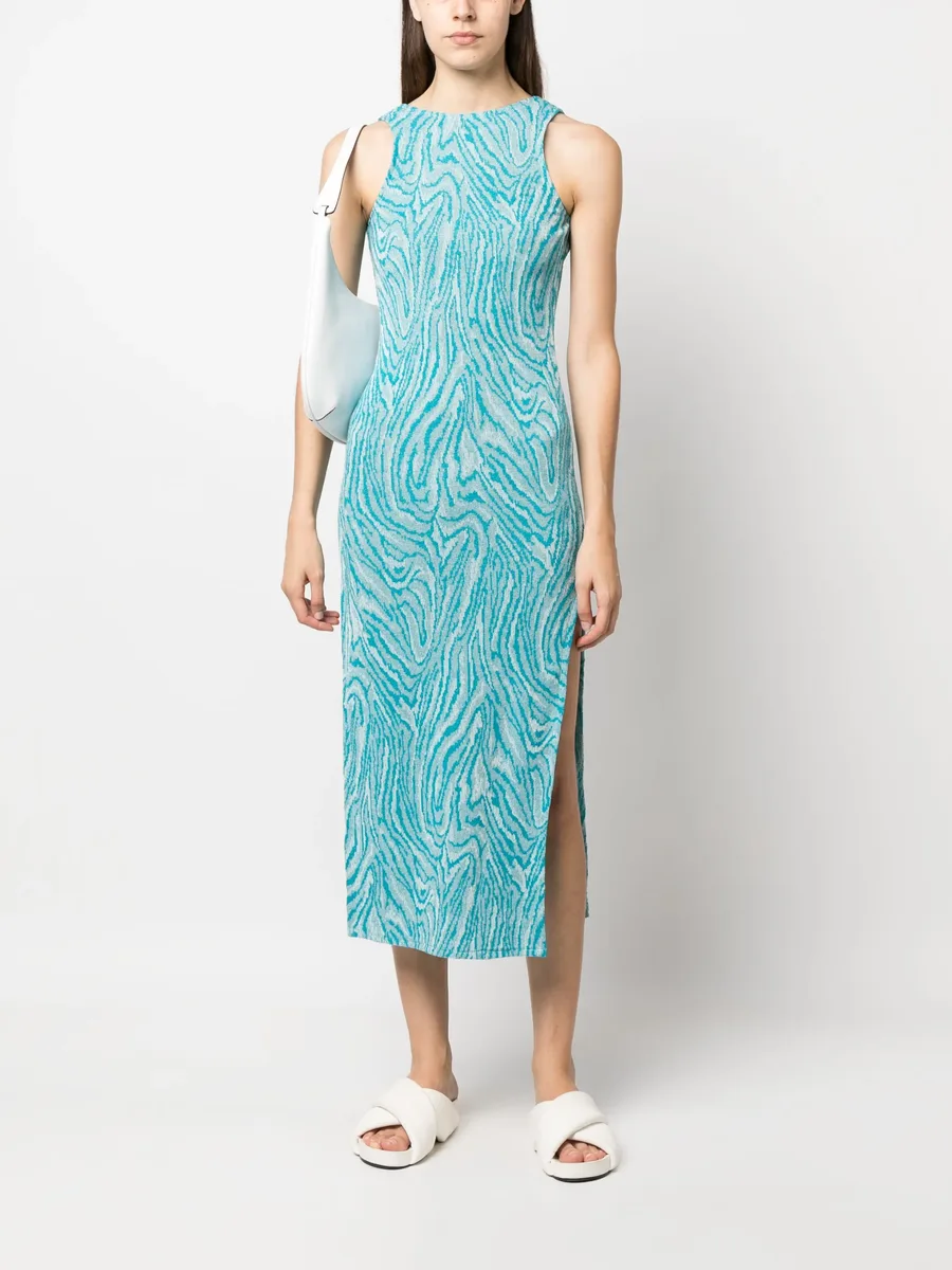 sleeveless knitted midi dress 4
