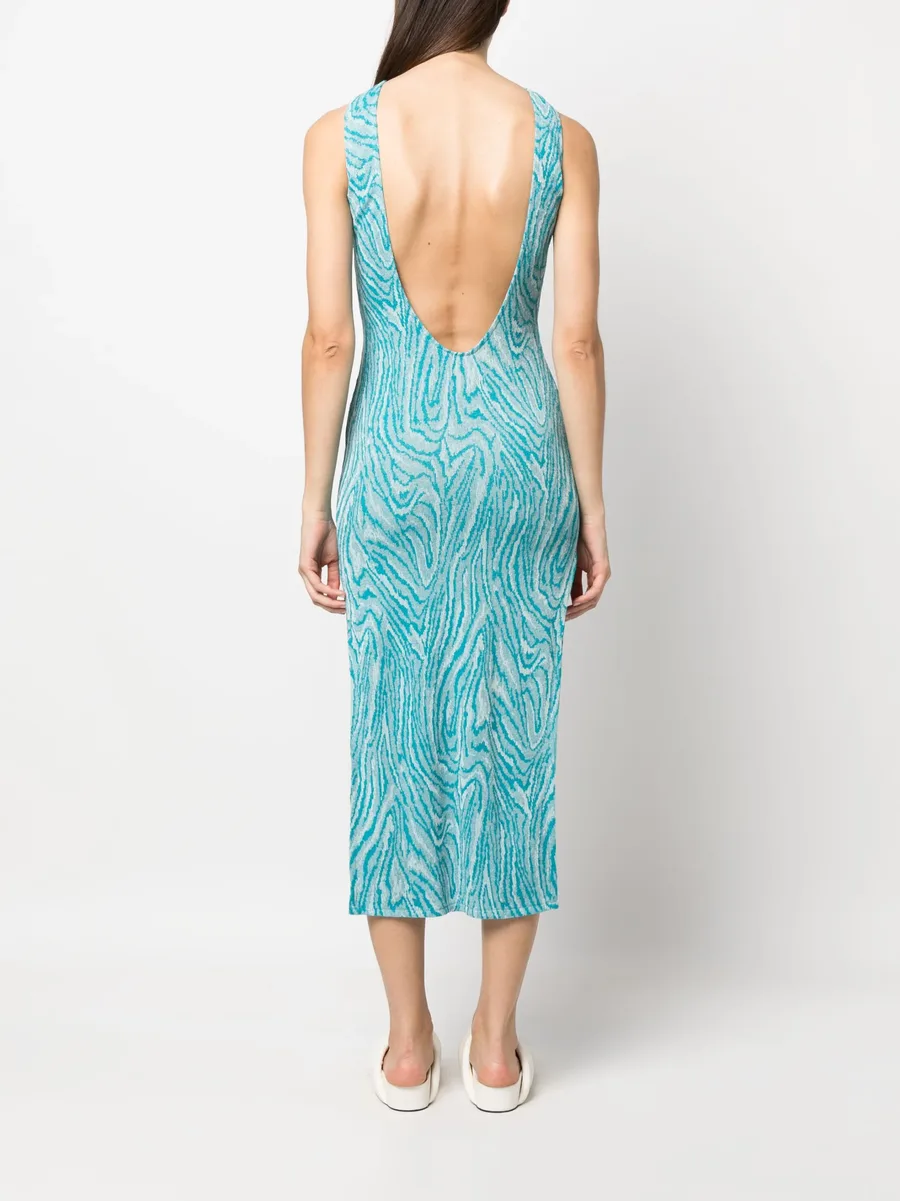 sleeveless knitted midi dress 7