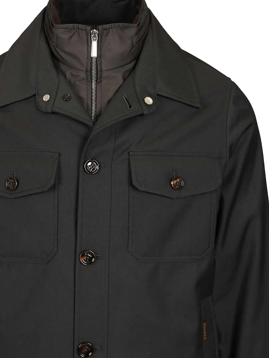 Dulac-Pum buttoned chest-pocket overshirt 7