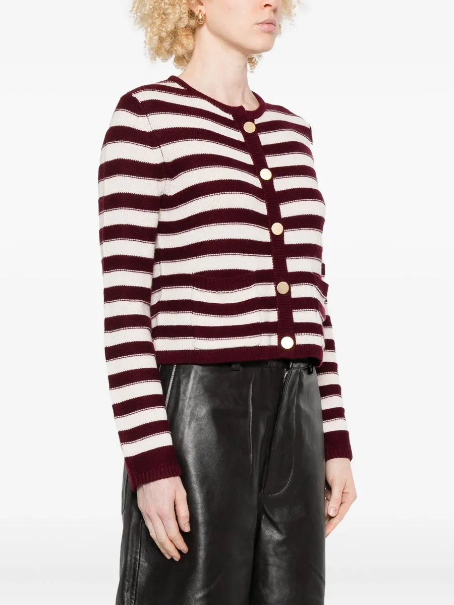 striped-button cardigan 5