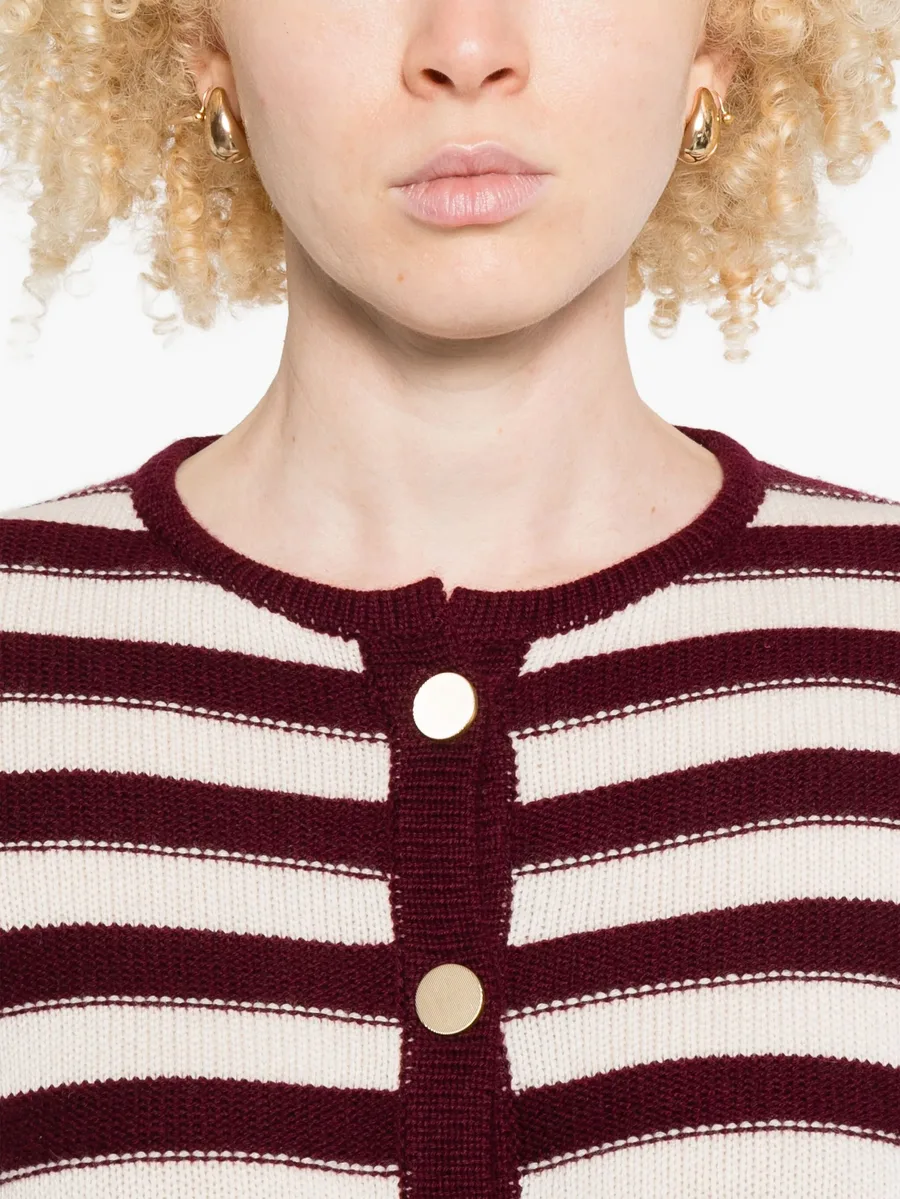 striped-button cardigan 10